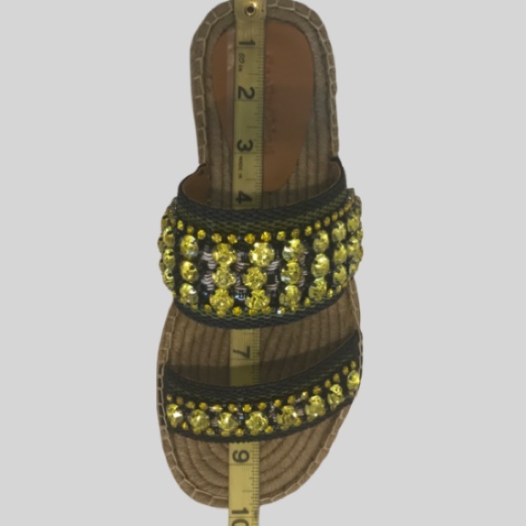 New with box SEE BY CHLOE Kaori Embellished Slide Sandals Size 6 - Picture 12 of 14